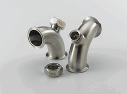 QualiTru Products 7-Port Tri-Clamp Elbows, with Nut, Stainless Steel