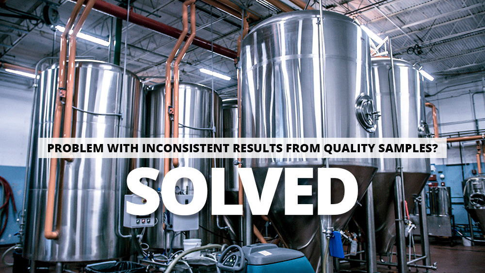 Aseptic sampling system for breweries
