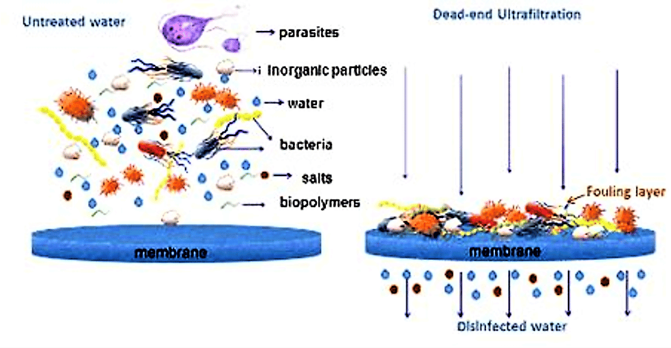 Scheme of membrane filtration