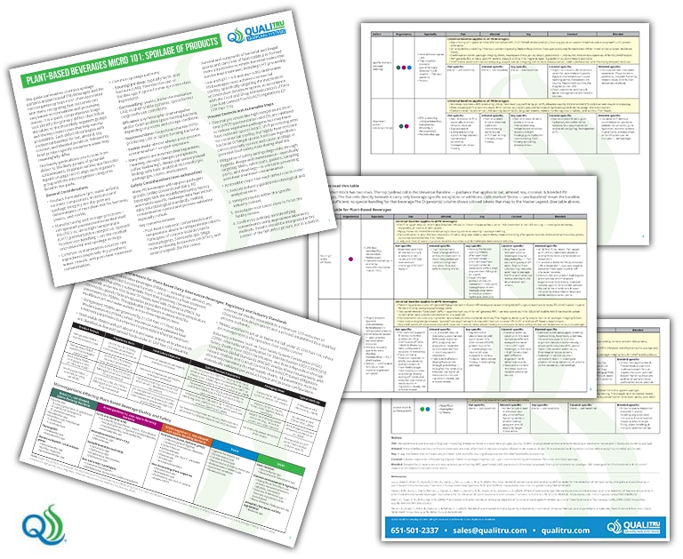 QualiTru Process Monitoring Brochure Plant-Based Beverage QA: Spoilage of Products Guide